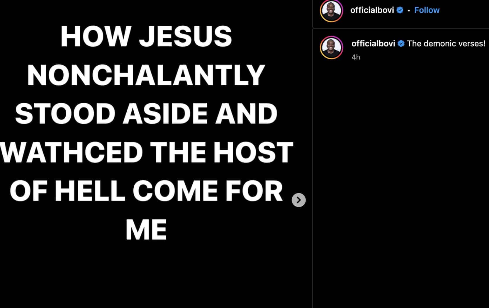 How Jesus nonchalantly stood aside while my enemies came for me - Bovi